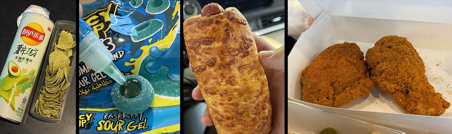 Avocado Pringles Sour Juicy Drop Gummies Hotdog In Cheese Roll McDonalds Spicy McShaker Wings BTS iPhone Capture One Paul Reiffer