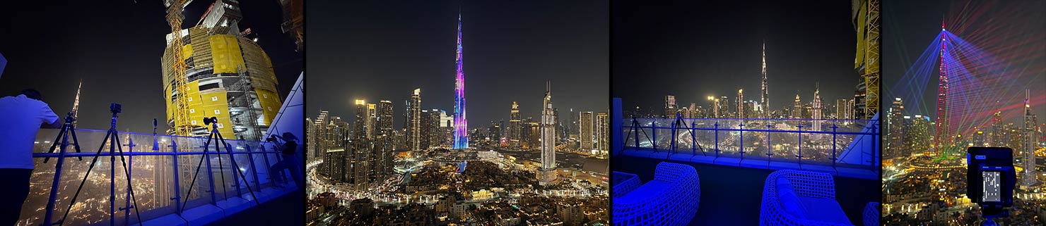 Burj Khalifa Lights Testing National Day Lasers Night BTS iPhone Capture One Paul Reiffer