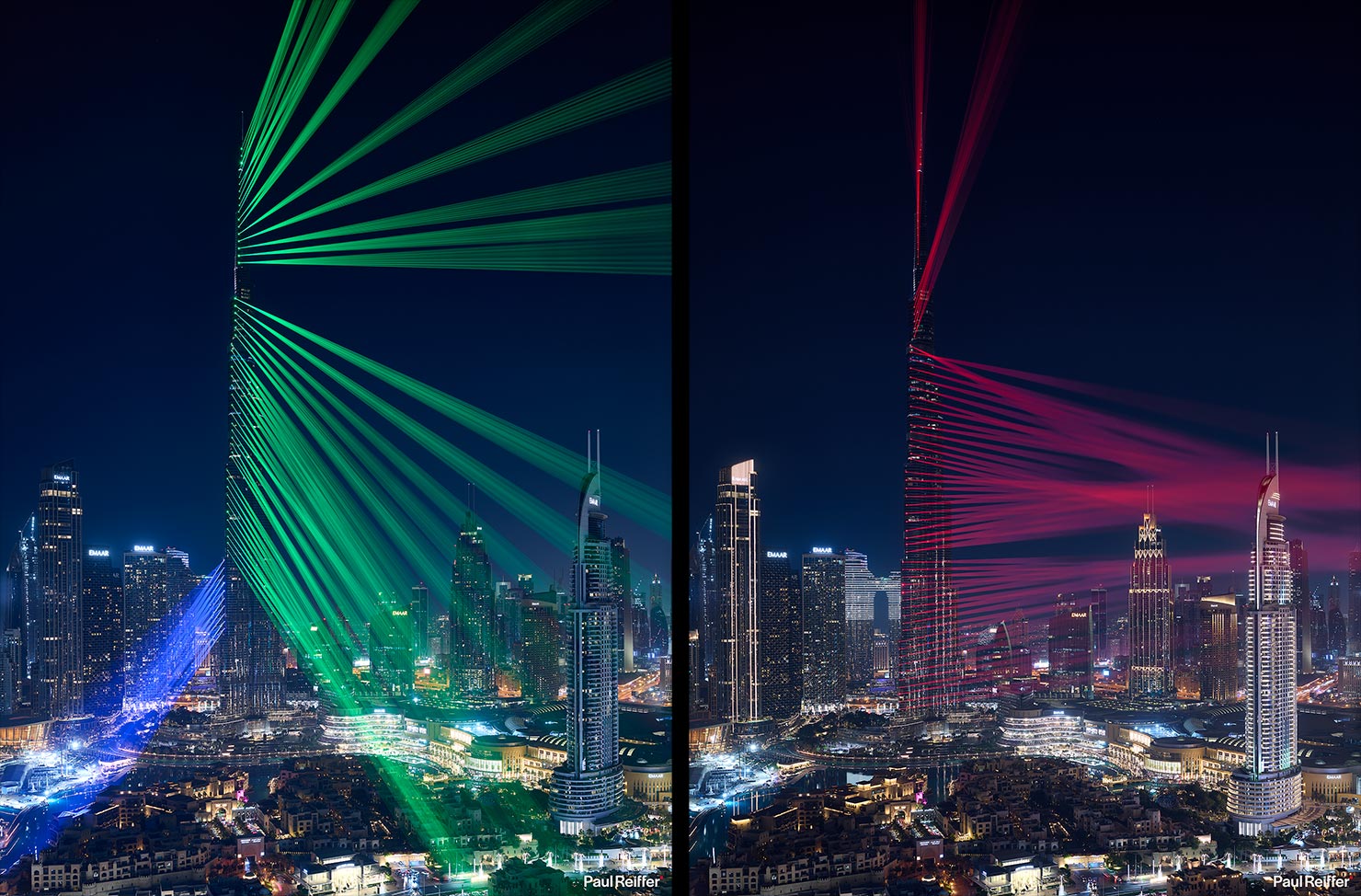 Burj Khalifa Lights Testing National Day Lasers Show 2 Capture One Paul Reiffer Dubai Cityscapes Phase One XT