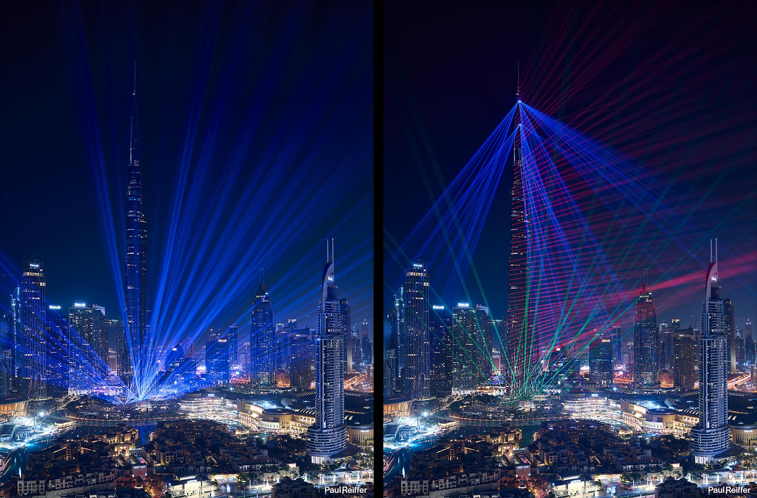 Burj Khalifa Lights Testing National Day Lasers Show 3 Capture One Paul Reiffer Dubai Cityscapes Phase One XT