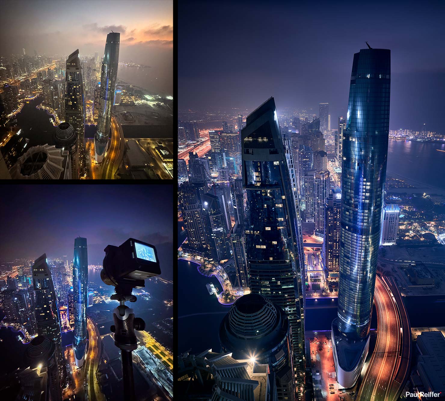 Capturing Ciel Tower Low Visibility From Princess Tower Construction Night Lights P0017120 BTS iPhone Capture One Paul Reiffer
