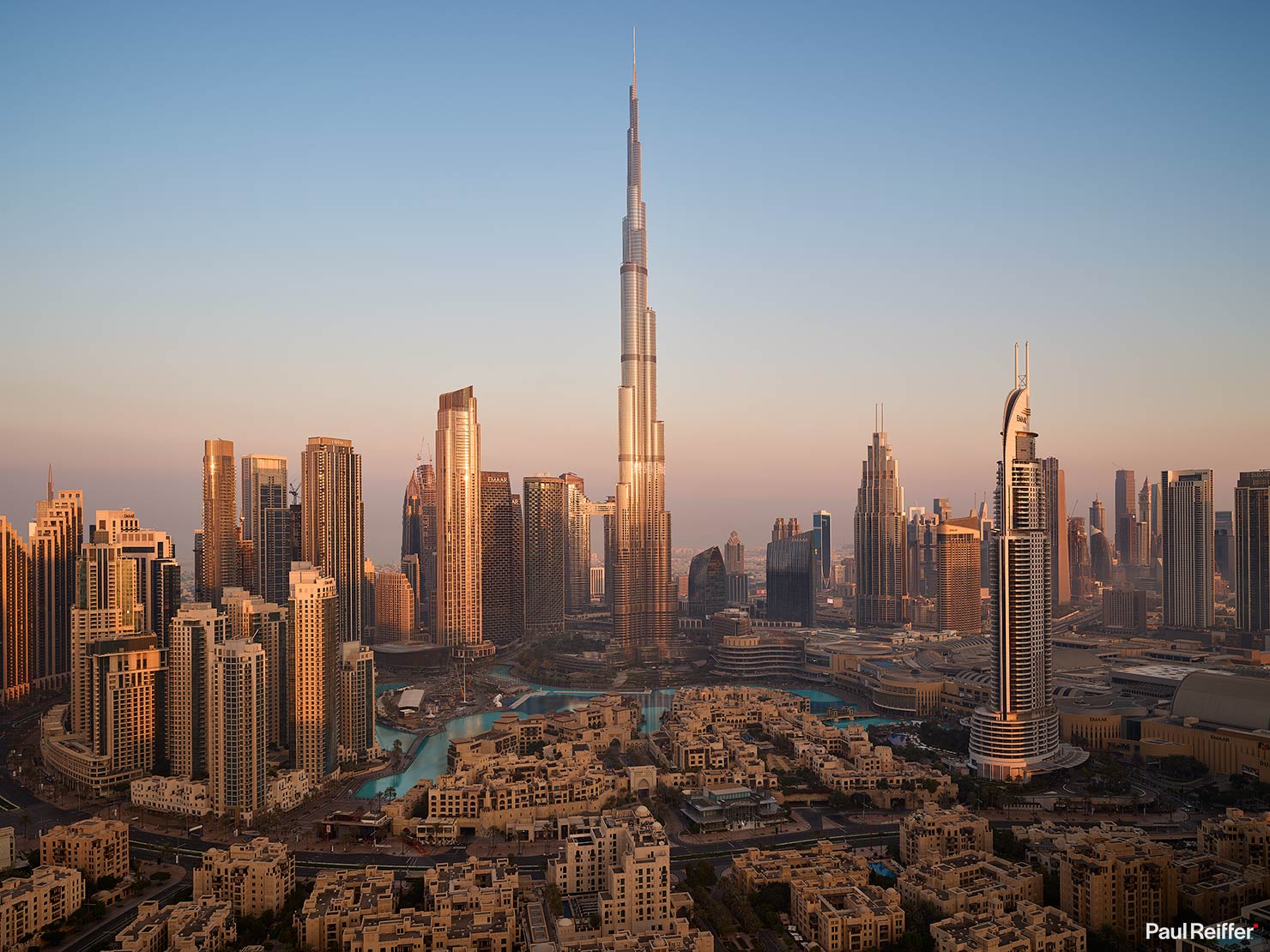 Dubai Damac Morning Landscape Sunrise Glow Downtown Capture One P0054889 Paul Reiffer Phase One Cityscapes City Night Life Shots Photographer