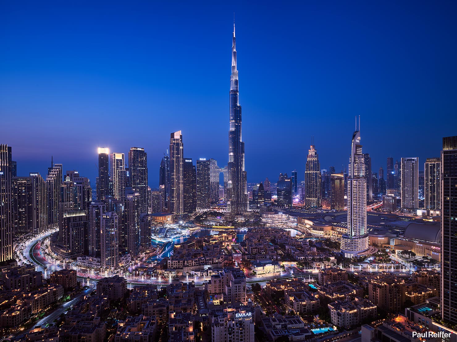 Dubai Downtown Damac Sequence Blue Hour Night Capture One P0054945 Paul Reiffer Phase One Cityscapes City Night Life Shots Photographer