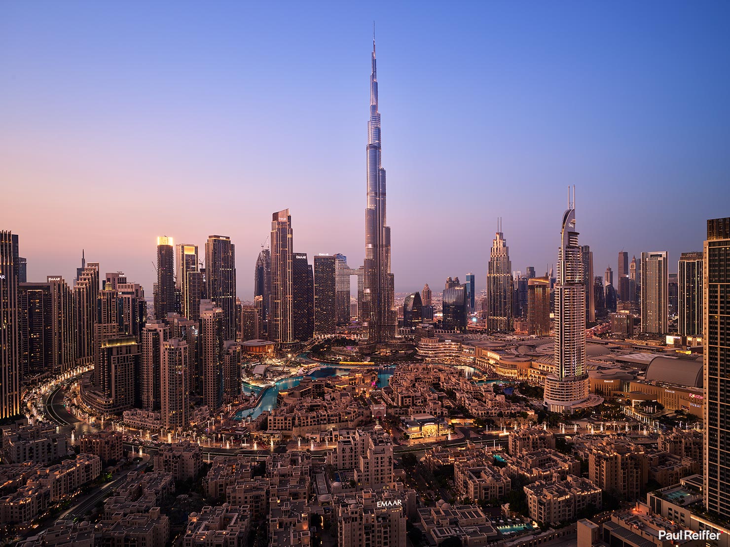 Dubai Downtown Damac Sequence Pink Hour Capture One P0054942 Paul Reiffer Phase One Cityscapes City Night Life Shots Photographer