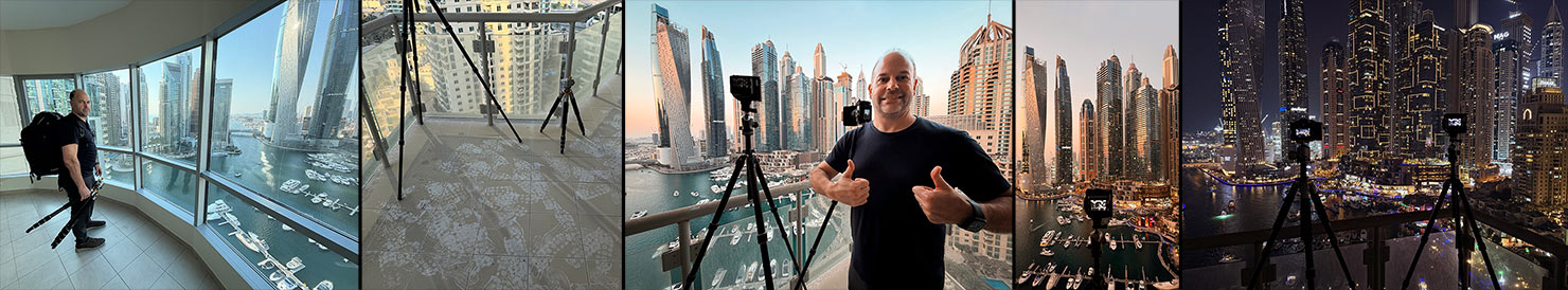 Dubai Marina Captured From Empty Apartment High Floor View Panoramic David Grover BTS iPhone Capture One Paul Reiffer