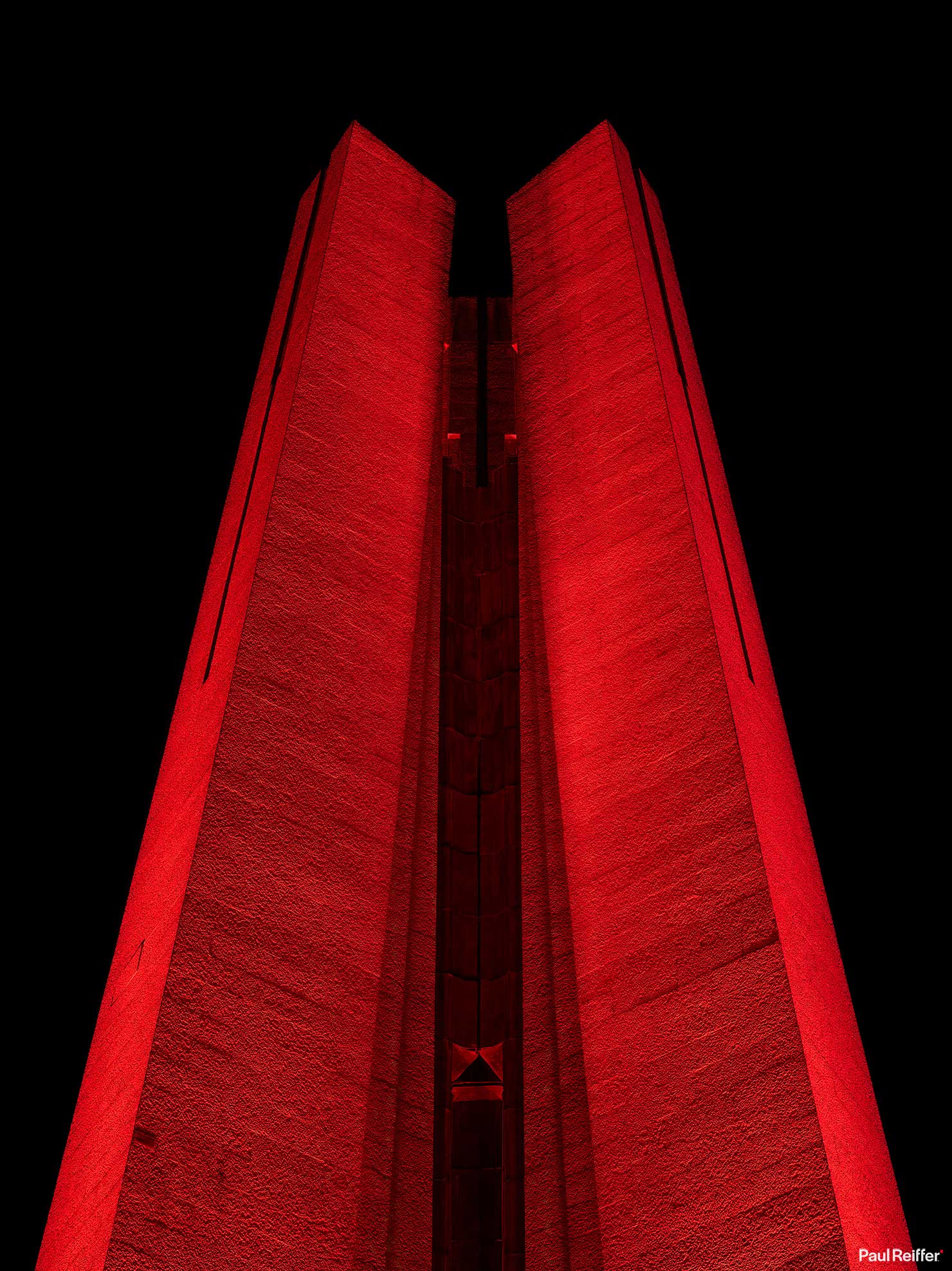 Shanghai Monument Peoples Heroes Red Night P0053355 Paul Reiffer Photographer Travel Destination Cityscape Professional Phase One