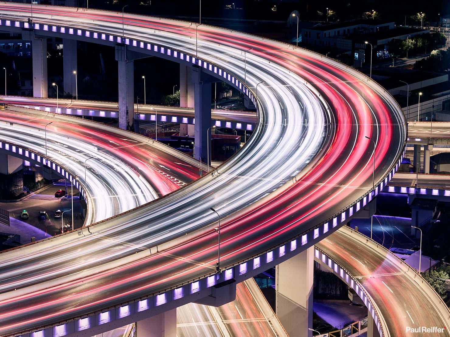 Shanghai Nanpu Bridge Close Up Tight Lights Ins Building P0052698 Paul Reiffer Photographer Travel Destination Cityscape Professional Phase One