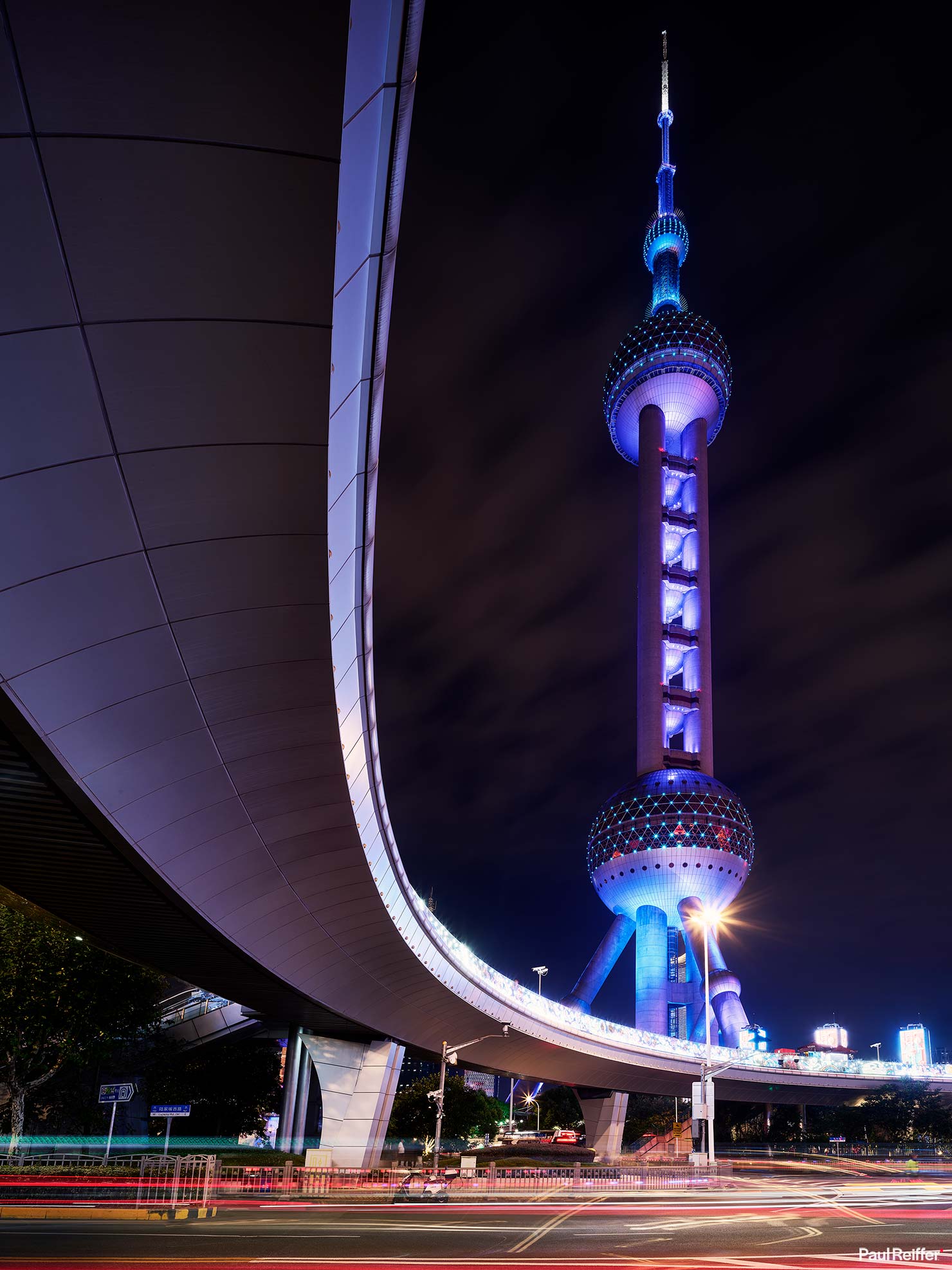 Shanghai Oriental Pearl Tower Underside Walkway P0017570 Paul Reiffer Photographer Travel Destination Cityscape Professional Phase One