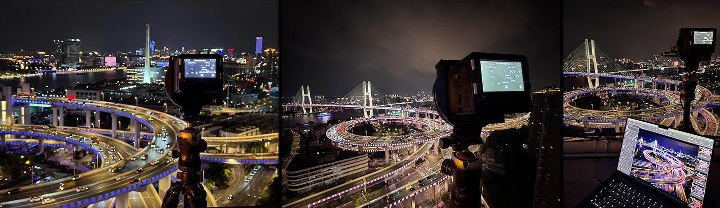 nanpu bridge shooting BTS from rooftops above Paul Reiffer Photographer Travel Destination Cityscape Professional Phase One